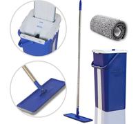 Starlyf Autoclean MOP - système d'essuyage autonettoyant, SET avec 1 pad microfibre, serpillière microfibre et seau, système à 2 compartiments, serpillière