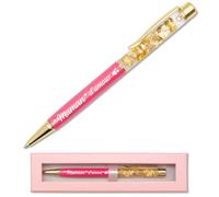 StarMaker Stylo gravé Maman d'amour, Rose avec coffret - Stylo en métal à la feuille d'or - Idée cadeau fête des mères original