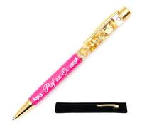StarMaker Stylo gravé Prof en Or, Rose avec étui tissu - Stylo en métal à la feuille d'or - Idée cadeau professeur, enseignante original et chic