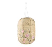 Starnearby Lanterne Japonaise Solaire Exterieur, Lanterne Solaire Chinoise à Imprimé Vintage, Lanterne Suspendue Décorative en Tissu Imperméable, Décoration pour Jardin Cour (Pivoine rose)