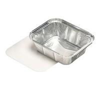 Coupelle en aluminium, avec couvercle, 500 ml
