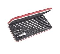 Starrett 124 MBZ Solid-rod Pied à l'intérieur micromètres Lot, 50-300 mm Gamme, graduation 0,01 mm, précision +/-0.003 ", avec étui