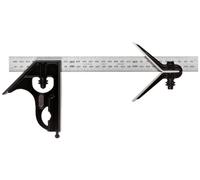 Starrett 33 mhc-300 forgé, tête carrée et centre en acier trempé avec coupe Lame Combinaison carré, finition en émail noir lisse, 300 mm Taille