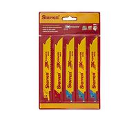 Starrett Assortiment de 5 lames de scie sabre bimétallique SB6-A - Coupe bois, métal et multi-usage