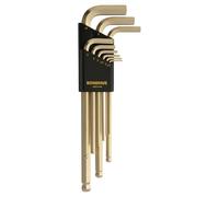 Starrett Bondhus 38099 Jeu de Clés coudées longues à boule système Métrique
