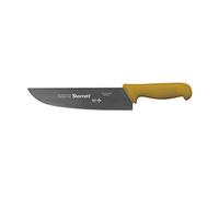 Starrett Couteau de cuisine Professional - BKY303-10, large et droit (10 inch (250 mm) Couteau de cuisine ultra tranchant avec lame durable, Jaune