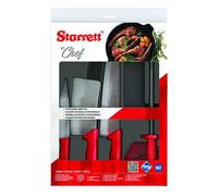 Starrett Lot de 6 couteaux de chef avec manche rouge - BKK-6R1
