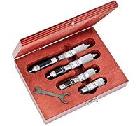 Starrett S824maz fixe Gamme Pied à l'intérieur micromètres Lot, 50-150 mm Gamme, graduation 0,01 mm, +/-0.002 "précision (lot de 4)