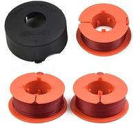 StarRing Bobine de fil et couvercle de rechange pour débroussailleuse Bosch Art 23 26 30 Combitrim Easytrim, 3 bobines + 1 couvercle, bobine de 1,6 mm pour débroussailleuse avec housse F016L71088