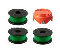 StarRing Lot de 4 bobines de fil de rechange pour débroussailleuse Black & Decker A6486 A6482 GL7033 GL8033 GL9035 Accessoires 3 bobines de fil -6 m (6 m) 1 housse de bobine