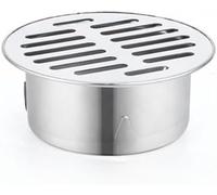 StarRing Siphon de sol rond en acier inoxydable, grille en acier métallique pour douche, filtre anti-colmatage, balcon extérieur, cour, outils ménagers (83 mm)