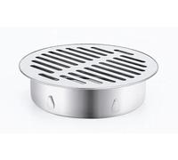 StarRing Siphon de sol rond en acier inoxydable, grille en acier métallique pour douche, filtre anti-colmatage, balcon extérieur, cour, outils ménagers (160 mm)