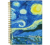 Starry Night - Carnet de croquis esthétique, 44,5 kg/160 g/m², papier épais sans acide, 1 lot de carnet de croquis A4 vierge à spirales, carnet de croquis pour enfants, étudiants et adultes