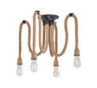 STARRYOL Suspension Lustre Industriel, Suspension 4 Cordes pour Salle à Manger, Hall, Restaurant, Bar, Café