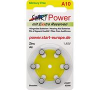 Start - 60 Piles pour Appareil auditif - A10 - PR70 1,45 V - 100 mAh