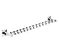 Start Cube - Porte-serviettes double (entraxe : 600 mm, fixation invisible, matériau : métal), chrome, 41104000