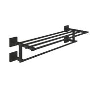 GROHE Porte-serviettes Start Cube 60 cm – Noir mat – Fixations cachées, métal (410992430)