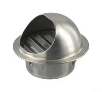 Startbuymore Extracteur mural extérieur en acier inoxydable avec maille fine et persiennes pour tuyaux d'aération de salle de bain et ventilateurs de cuisine (80 mm)