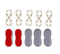 Startbuymore Lot de 5 pare-chocs de siège de toilette pour installations prêtes à l'emploi avec dos en mastic pour réduire le bruit de claquement et limiter le risque d'usure de la porcelaine (forme