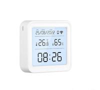 Startbuymore Thermomètre hygromètre WiFi compatible Tuya avec écran LCD rétroéclairé, grand angle de vision et connexion réseau double mode