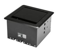 Startech Boîte de rangement - Gestion de câbles - Passe câble encastrable - Pour table de conférence - Cache câble audio/vidéo - Boîte d'agencement des câbles - noir