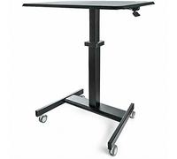 StarTech Bureau mobile assis-debout STSCART2 - 60×80 cm, H 74-115 cm, 4 roulettes freinées, 30 kg