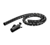 StarTech.com Gaine spirale range-câble en noir - 1,5 m - Diamètre de 25 mm - Avec outil pour insérer les câbles (CMSCOILED) - Kit de gaines pour câbles - noir - 1.5 m