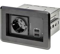 StarTech.com Panneau de connexion de bureau avec prise encastrée avec 2x ports USB (KITBZPOWEU)