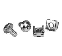 StarTech Kit 20 Vis M6 12mm, Écrous Cage à Trous Carrés et Outil, Argent