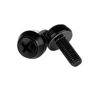 startech paquet de 50 vis de montage m6 x 12 mm pour rack - noir noir