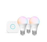 Philips Hue Kit de démarrage 3 ampoules E27 806 lm avec pont, blanc et couleur, Alexa/Google