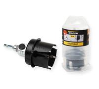 Starter kit scies trépan carbures - ø68mm avec pilote - multi-matériaux - DIAGER - 3000A