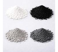 Starter Pack Pigments - Lot de couleurs de teinte blanc-gris-noir - pour céramique, poterie, porcelaine - une collection pas cher (40 g)