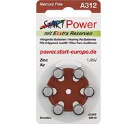 StartPower - 60 piles auditives , Typ A312, 1.45V, 160mAh, PR41, High Performance, Extra High Power