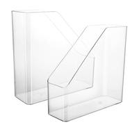 STARVAST Lot de 3 porte-revues élégants et modernes pour cahiers, magazines et dossiers jusqu'au format A4/C4, transparents