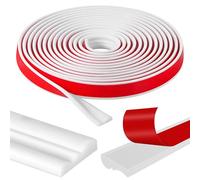 Starvortex Moulure Adhesive pour Murs, 7m x 2.79cm Moulure Murale Adhesive, Plinthe PVC Décoratifs Adaptés aux Portes Intérieures Blanches, Plinthe Souple Autoadhésive pour Murs et Armoires à Miroir