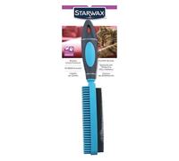 Starwax Brosse textile caoutchouc – biface bi-matière, ergonomique, capture peluches