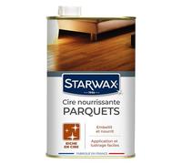 Starwax Cire concentrée pour parquets cirés 1 L – nourrit et embellit, finition satinée, 30 m²/L