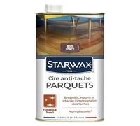 STARWAX Cire Starlon anti-tache pour parquets cirés 1L bois foncé