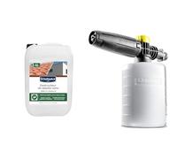 STARWAX Destructeur de dépôts verts prêt à l'emploi pour toitures, murs et sols extérieurs 10 L incolore & Kärcher Canon à mousse 0,6L accessoire pour nettoyeurs haute pression, Noir