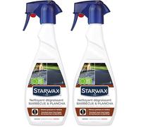 STARWAX Nettoyant dégraissant pour Plancha et Barbecue 500ML -Idéal pour dissoudre Les Graisses cuites et Les dépôTS huileux, Taille Unique, Voir descriptif (Lot de 2)