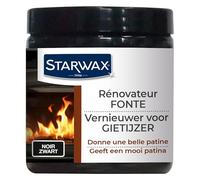 STARWAX Rénovateur fonte pour poêle et cheminée, 200ml | Redonne éclat et patine noire à la fonte et l'acier, sans odeur même en chauffe, application en une seule couche