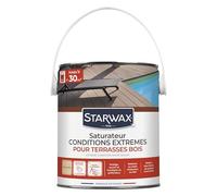 STARWAX Saturateur bois extérieurs conditions extrêmes 2,5L incolore | Nourrit protège et embellit terrasses bois exotiques, résistance UV intempéries et eau chlorée, rendement 10 à 12m²/L