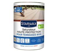 STARWAX Saturateur Haute protection pour terrasses bois 5L incolore | Protège et nourrit en profondeur bois exotiques, riche en huile de tung, résistance aux intempéries, rendement 10 à 12m²/L