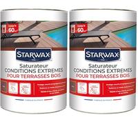 STARWAX Saturateur Haute Protection pour Terrasses en Bois Teck - 5L (Lot de 2)