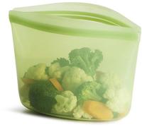 Stasher Bowl Premium : sac alimentaire réutilisable en silicone, bol 4 tasses, vert, durable, résistant au four, au lave-vaisselle et au congélateur, écologique, étanche, sac-repas, 946 ml