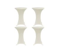 2x Housse de Table Ø80cm Blanc Extensible Décoration Table Mariage vidaXL