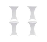 VidaXL Housses élastiques de table Ø 60 cm - Blanc