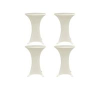 vidaXL Housses élastiques de table Ø 70 cm Extensibles Crème 4 pcs