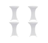 vidaXL Statafelhoes 4 st stretch Ã˜70 cm wit279069 Blanc G